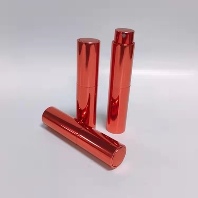 Vỏ nhôm 10ML Màu đỏ Chai nước hoa có thể nạp lại Bình xịt nước hoa Máy xịt bỏ túi mini